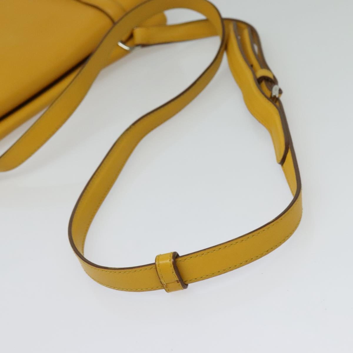 PRADA Shoulder Bag Yellow Silver Auth 138192