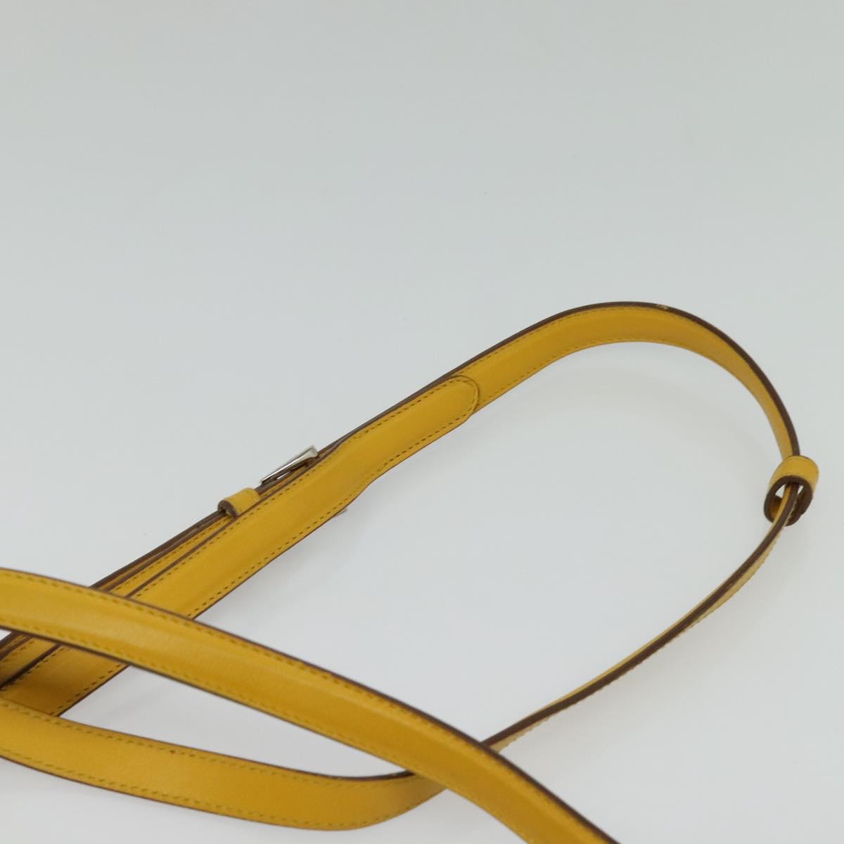 PRADA Shoulder Bag Yellow Silver Auth 138192