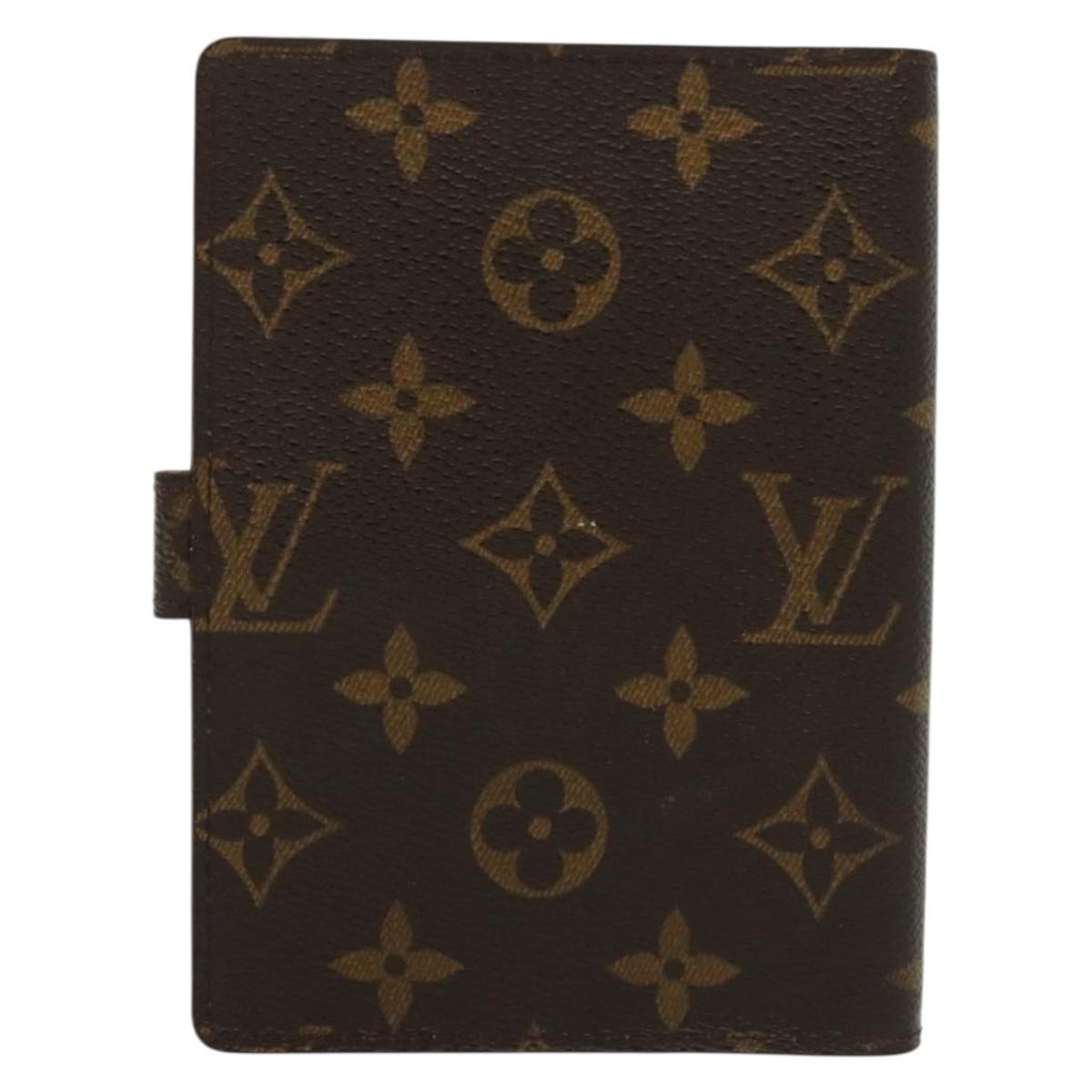 LOUIS VUITTON Monogram Agenda PM Day Planner Cover R20005 LV Auth 138196