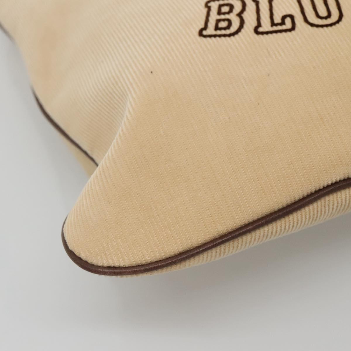 BURBERRY Blue Label Shoulder Bag Corduroy Beige Silver Auth 138201