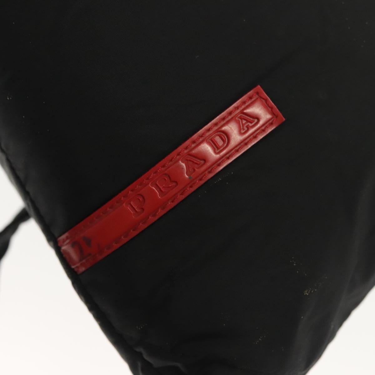 PRADA Sports Backpack Nylon Black Silver Auth 138214