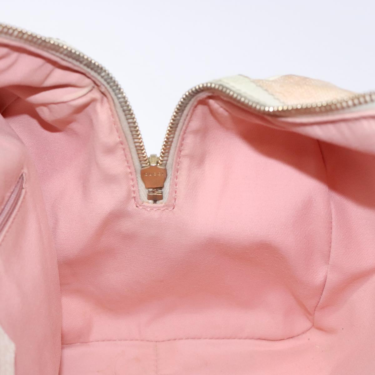 GUCCI GG Canvas Abbey Hand Bag Pink Gold 153026 Auth 138220