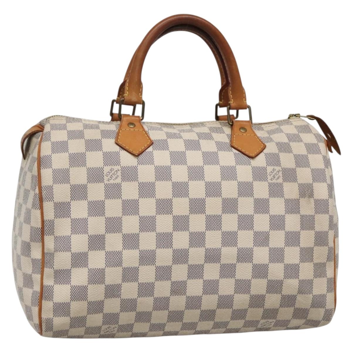 LOUIS VUITTON Damier Azur Speedy 30 Hand Bag N41533 LV Auth 138230