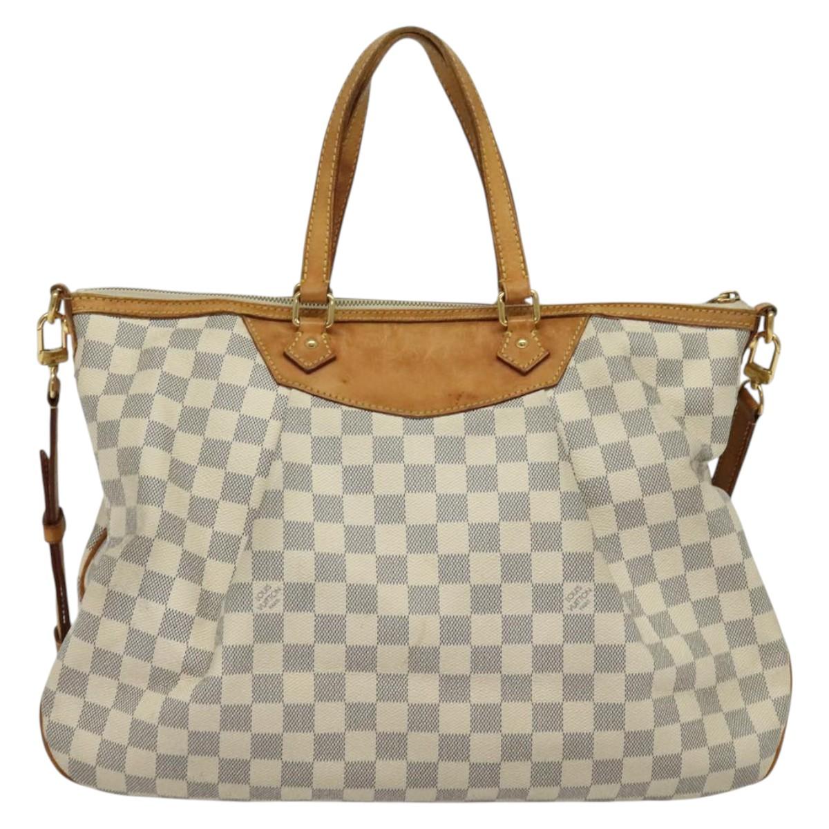 LOUIS VUITTON Damier Azur Syracuse GM Shoulder Bag N41111 LV Auth 138233