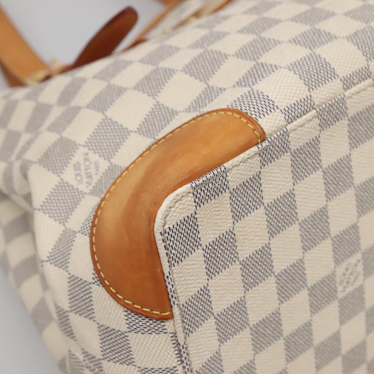 LOUIS VUITTON Damier Azur Hampstead MM Tote Bag N51206 LV Auth 138237
