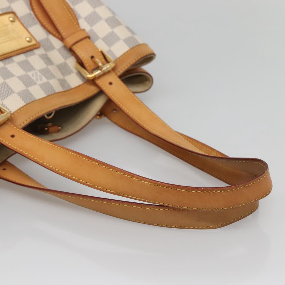 LOUIS VUITTON Damier Azur Hampstead MM Tote Bag N51206 LV Auth 138237