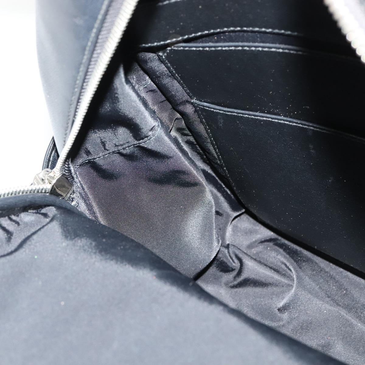 Salvatore Ferragamo Gancini Backpack Leather Black Silver Auth 138252