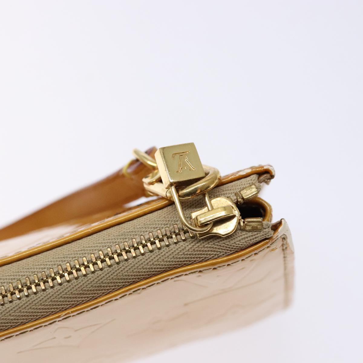 LOUIS VUITTON Monogram Vernis Lexington Accessory Pouch Beige M91010 Auth 138279