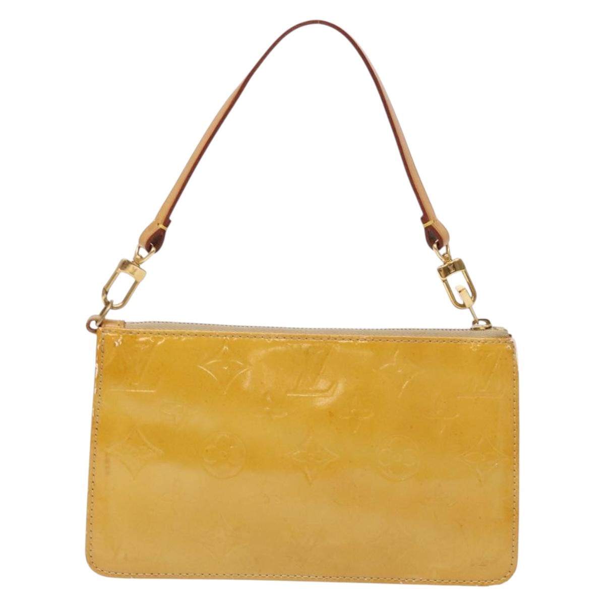 LOUIS VUITTON Monogram Vernis Lexington Accessory Pouch Beige M91010 Auth 138279