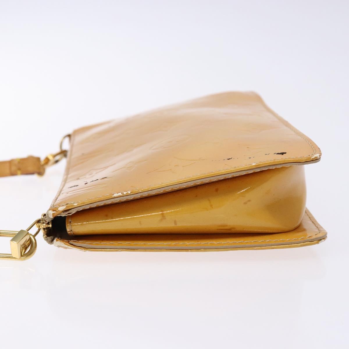 LOUIS VUITTON Monogram Vernis Lexington Accessory Pouch Beige M91010 Auth 138279