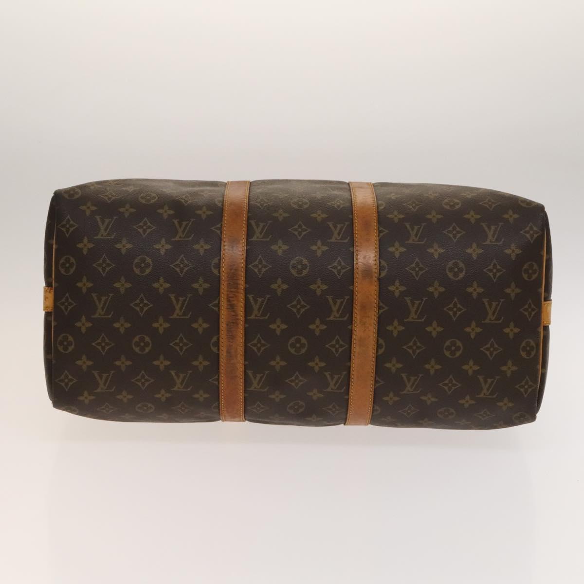 LOUIS VUITTON Monogram Keepall Bandouliere 50 Boston Bag M41416 LV Auth 138297