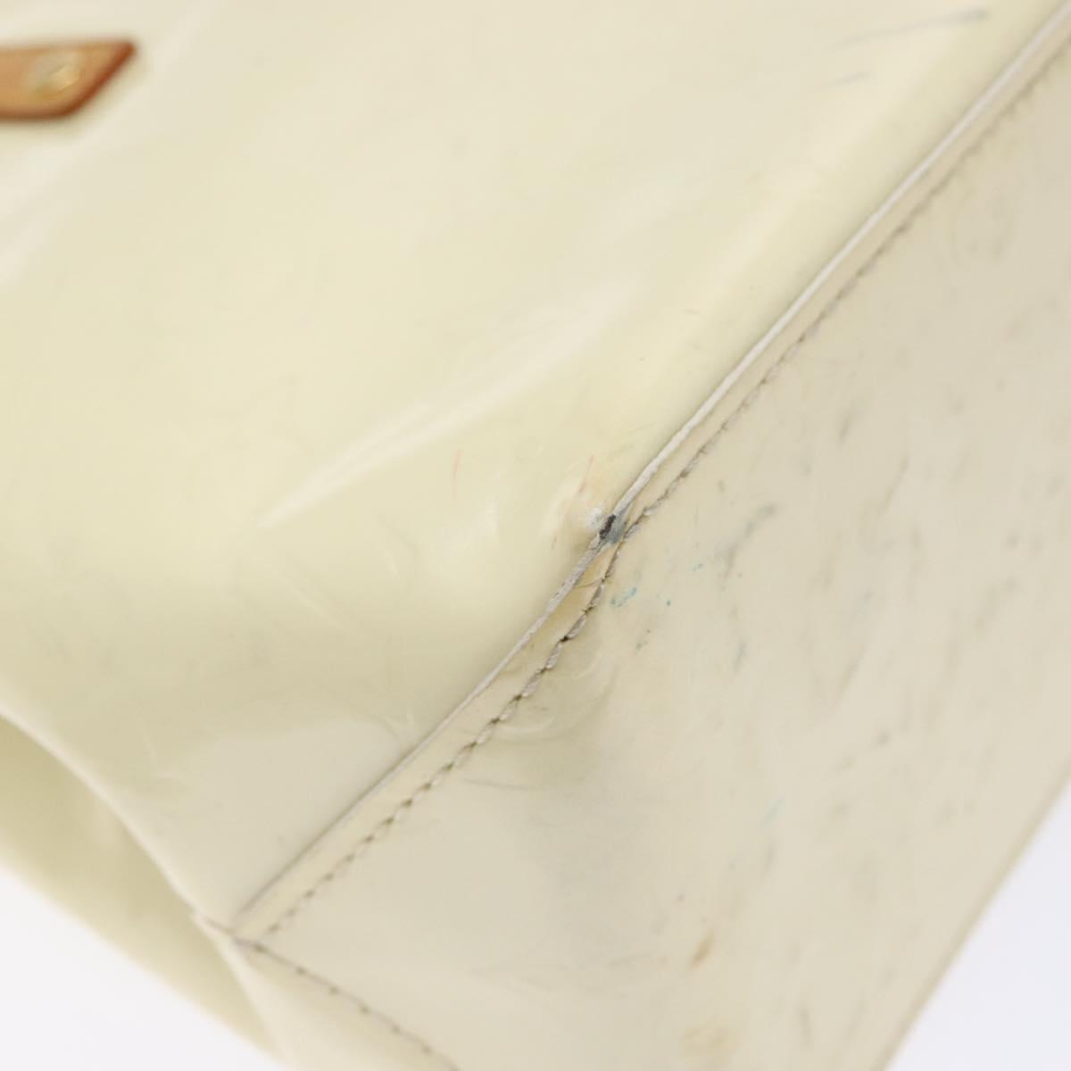 LOUIS VUITTON Monogram Vernis Reade PM Hand Bag Perle M91336 LV Auth 138316