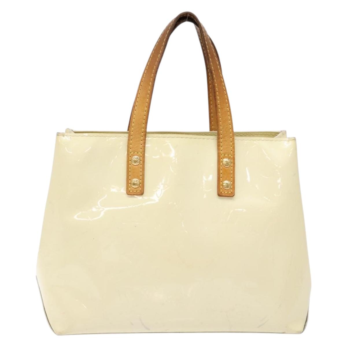 LOUIS VUITTON Monogram Vernis Reade PM Hand Bag Perle M91336 LV Auth 138316