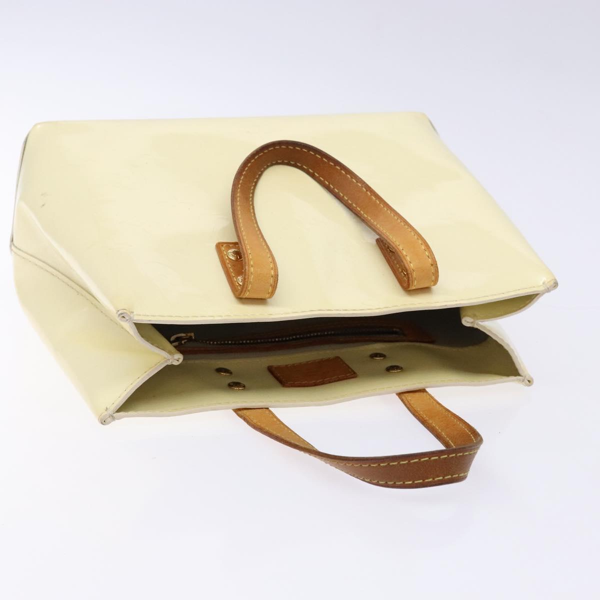 LOUIS VUITTON Monogram Vernis Reade PM Hand Bag Perle M91336 LV Auth 138316