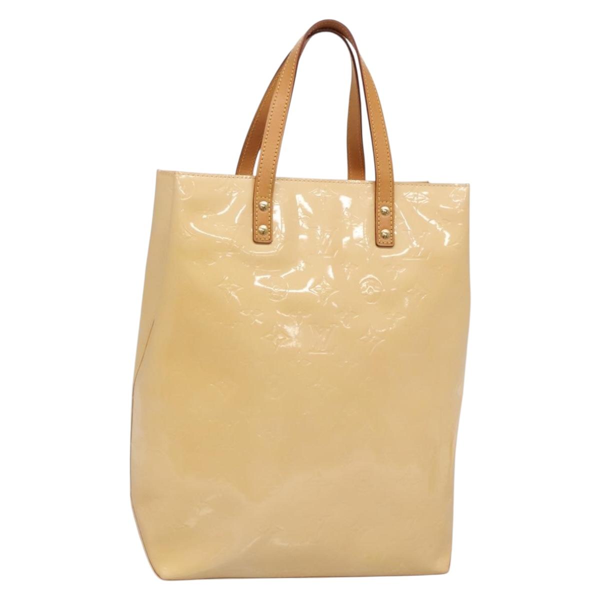 LOUIS VUITTON Vernis Reade MM Hand Bag Marshmallow Pink M91304 LV Auth 138317