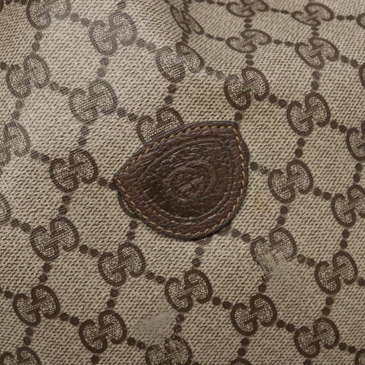 GUCCI GG Supreme Web Sherry Line Shoulder Bag PVC Beige 001 084 0850 Auth 138327
