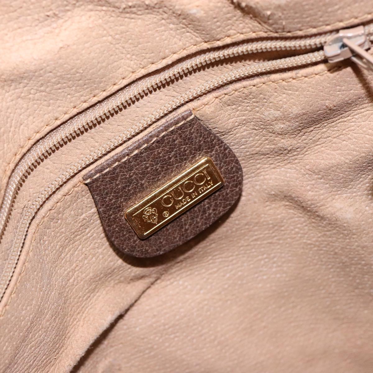 GUCCI GG Supreme Web Sherry Line Shoulder Bag PVC Beige 001 084 0850 Auth 138327