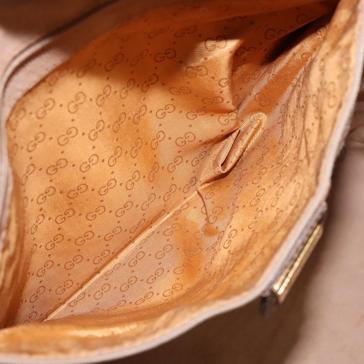 GUCCI GG Supreme Web Sherry Line Shoulder Bag PVC Beige 001 084 0850 Auth 138327