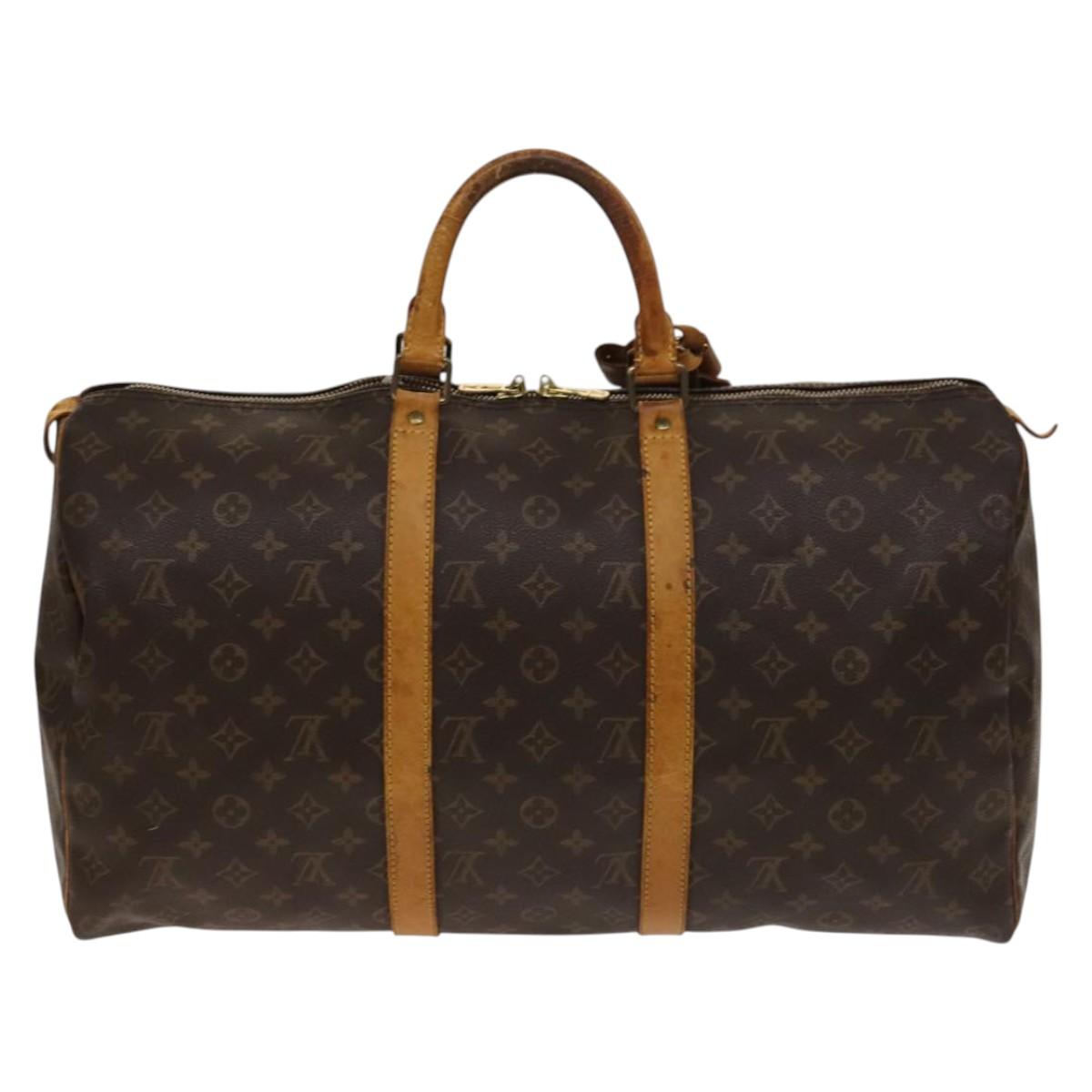 LOUIS VUITTON Monogram Keepall 50 Boston Bag M41426 LV Auth 138362
