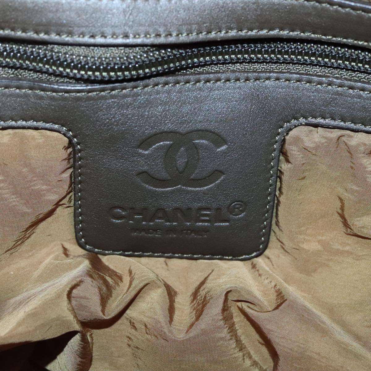 CHANEL Coco Cocoon Hand Bag Nylon Red Silver CC Auth 138367