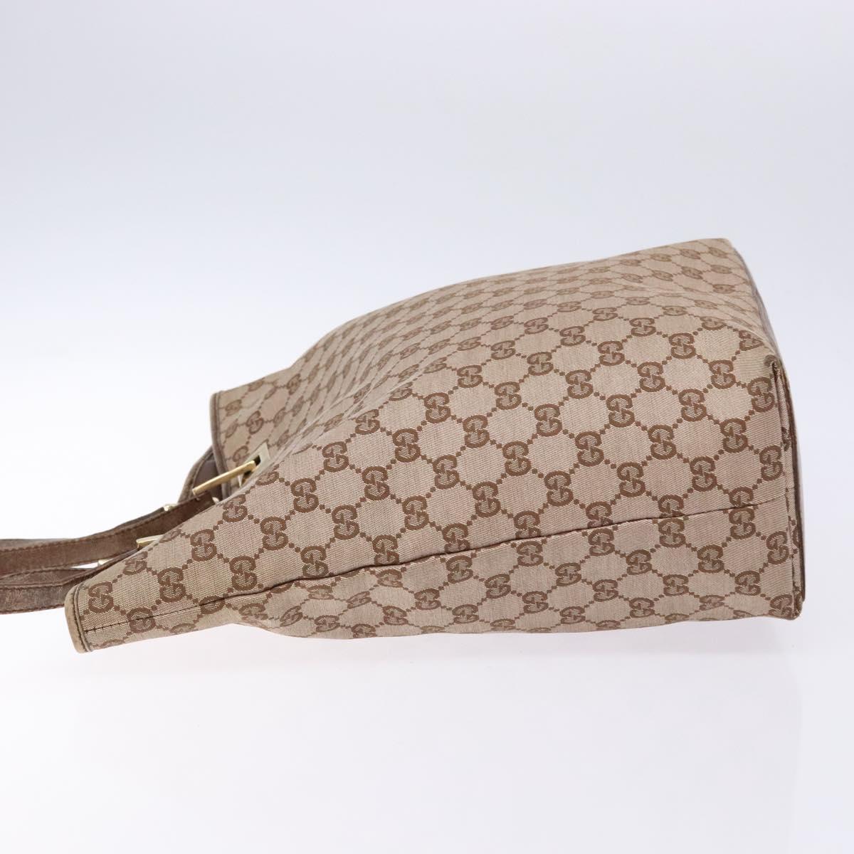 GUCCI GG Canvas Tote Bag Brown Gold 002 1098 Auth 138369