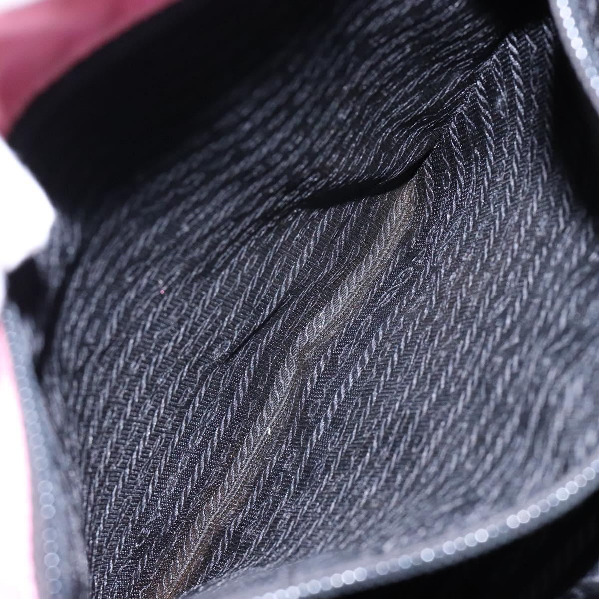 PRADA Tote Bag Nylon Pink Silver Auth 138372