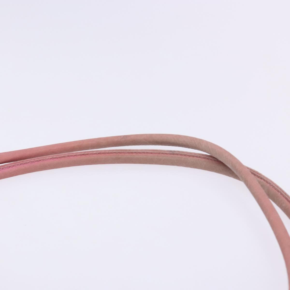 PRADA Tote Bag Nylon Pink Silver Auth 138372