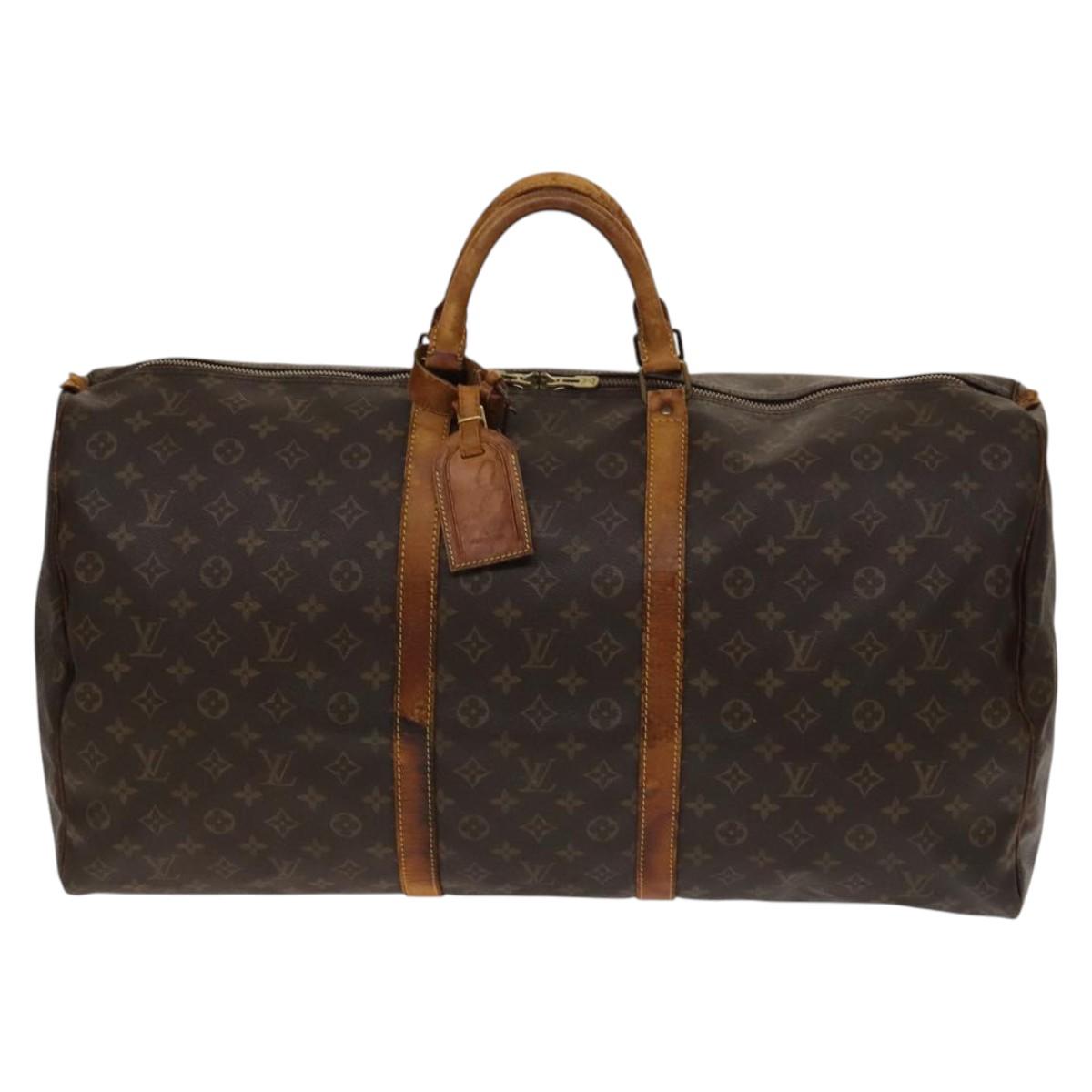 LOUIS VUITTON Monogram Keepall 60 Boston Bag M41422 LV Auth 138384