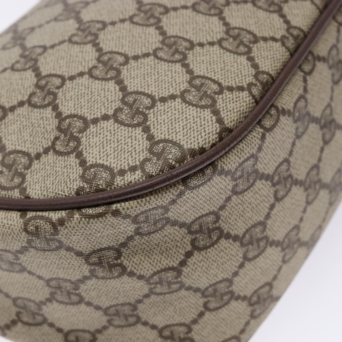 GUCCI GG Supreme Web Sherry Line Bag PVC Beige Gold 001 754 6177 Auth 138390