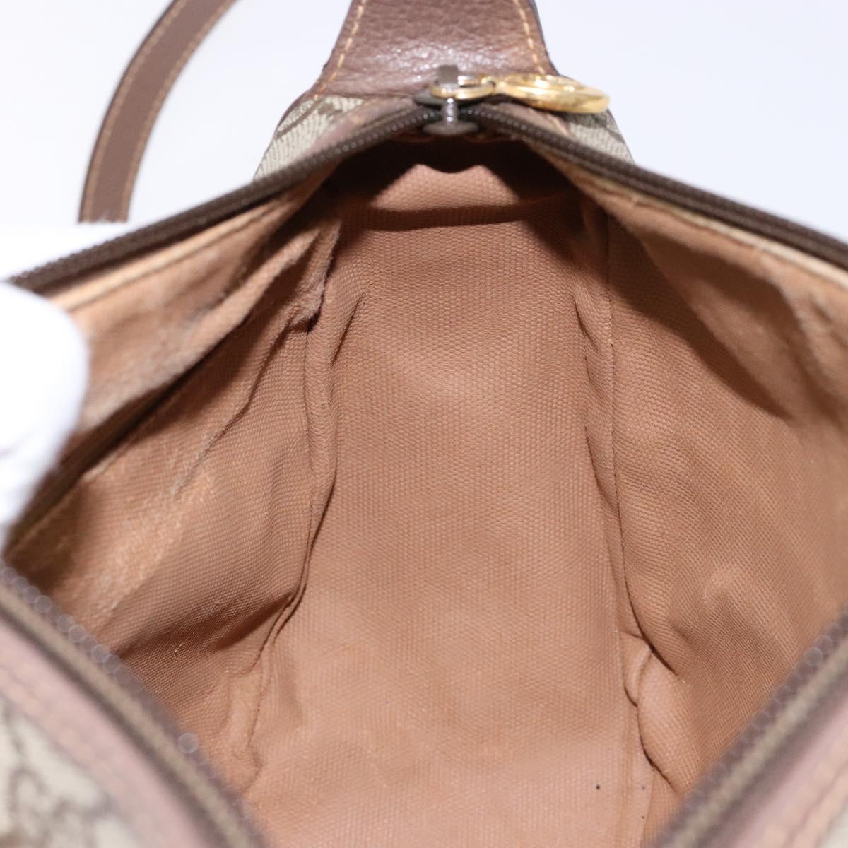 GUCCI GG Supreme Web Sherry Line Bag PVC Beige Gold 001 754 6177 Auth 138390