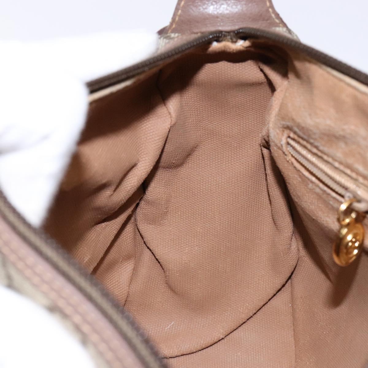 GUCCI GG Supreme Web Sherry Line Bag PVC Beige Gold 001 754 6177 Auth 138390