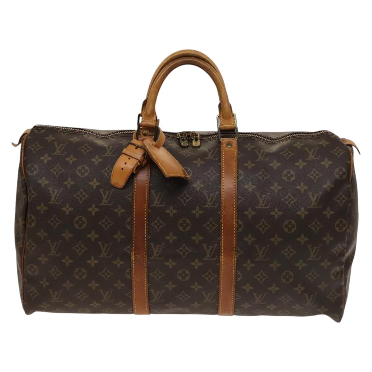 LOUIS VUITTON Monogram Keepall 50 Boston Bag M41426 LV Auth 138405