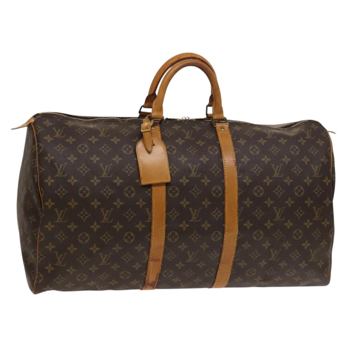 LOUIS VUITTON Monogram Keepall 55 Boston Bag M41424 LV Auth 138434