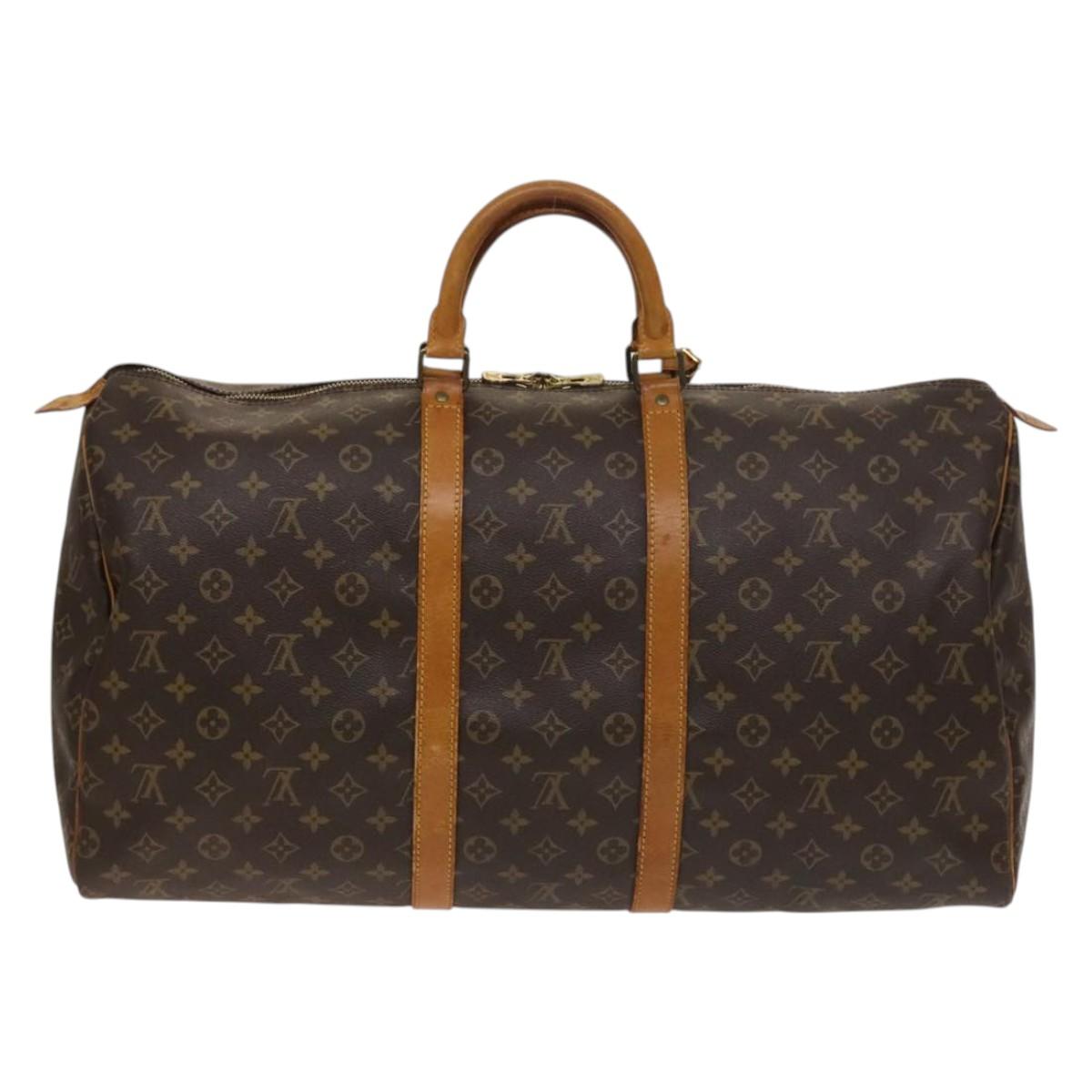 LOUIS VUITTON Monogram Keepall 55 Boston Bag M41424 LV Auth 138434