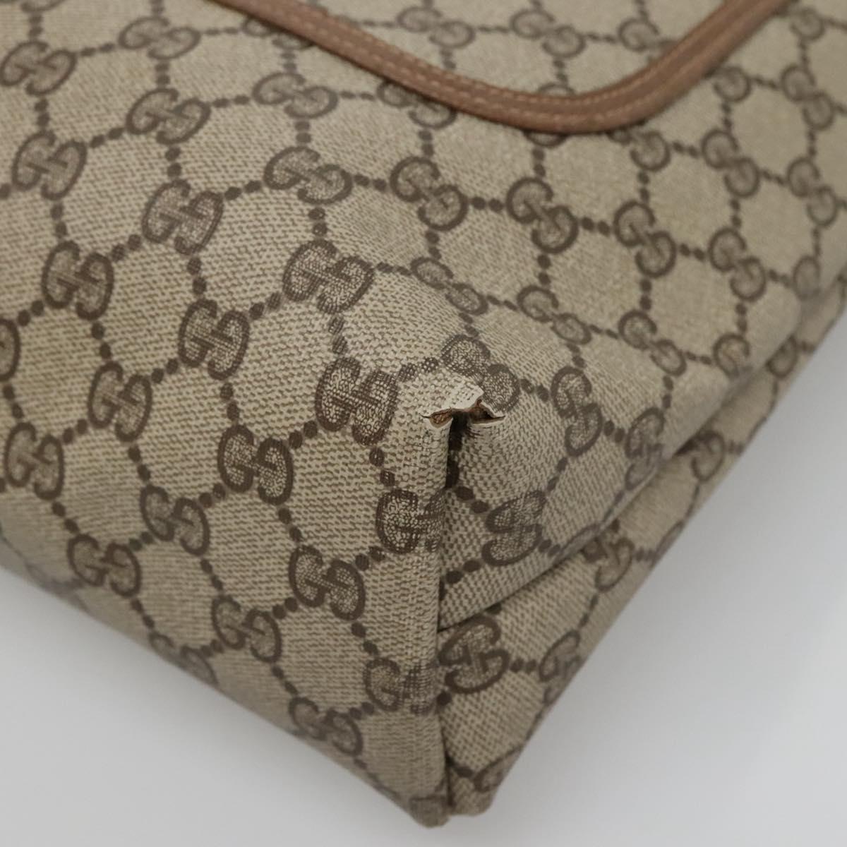 GUCCI GG Supreme Web Sherry Line Tote Bag PVC Beige Red 39 02 003 Auth 138451