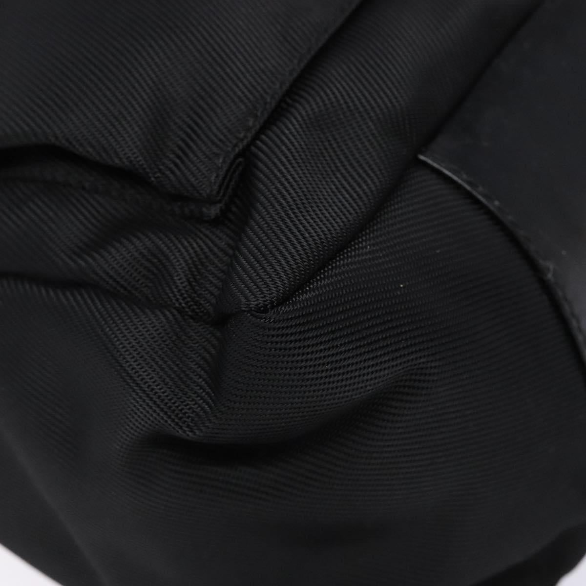 GUCCI Bamboo Hand Bag Nylon 2way Black Silver 000 2404 0509 Auth 138453