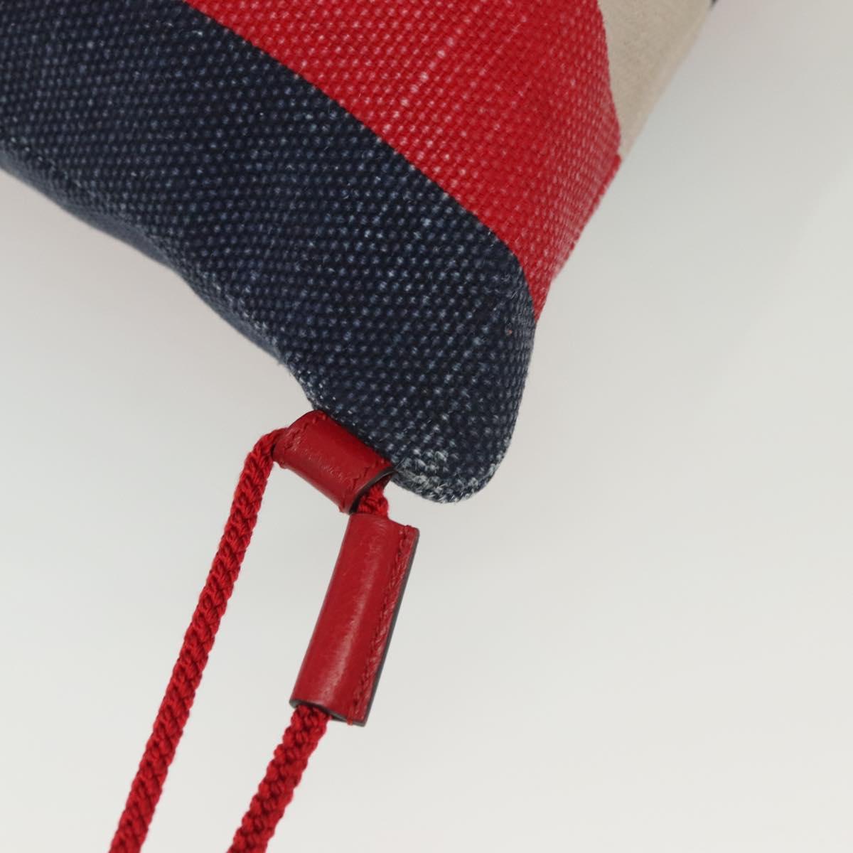 GUCCI Backpack Canvas Blue Red 473872 Auth 138454