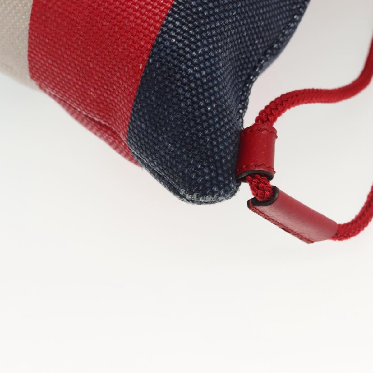 GUCCI Backpack Canvas Blue Red 473872 Auth 138454