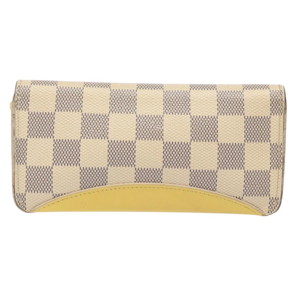 LOUIS VUITTON Damier Azur Etui Lunette Woody Glasses Case GI0388 LV Auth 138488