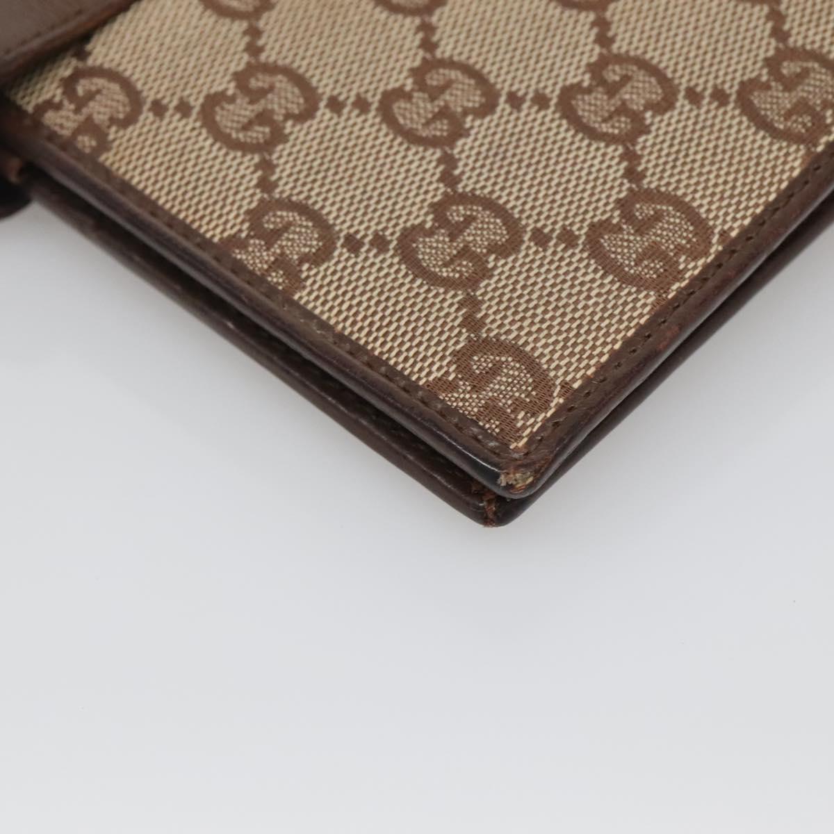 GUCCI GG Canvas Jackie Day Planner Cover Beige Silver 29961 Auth 138492