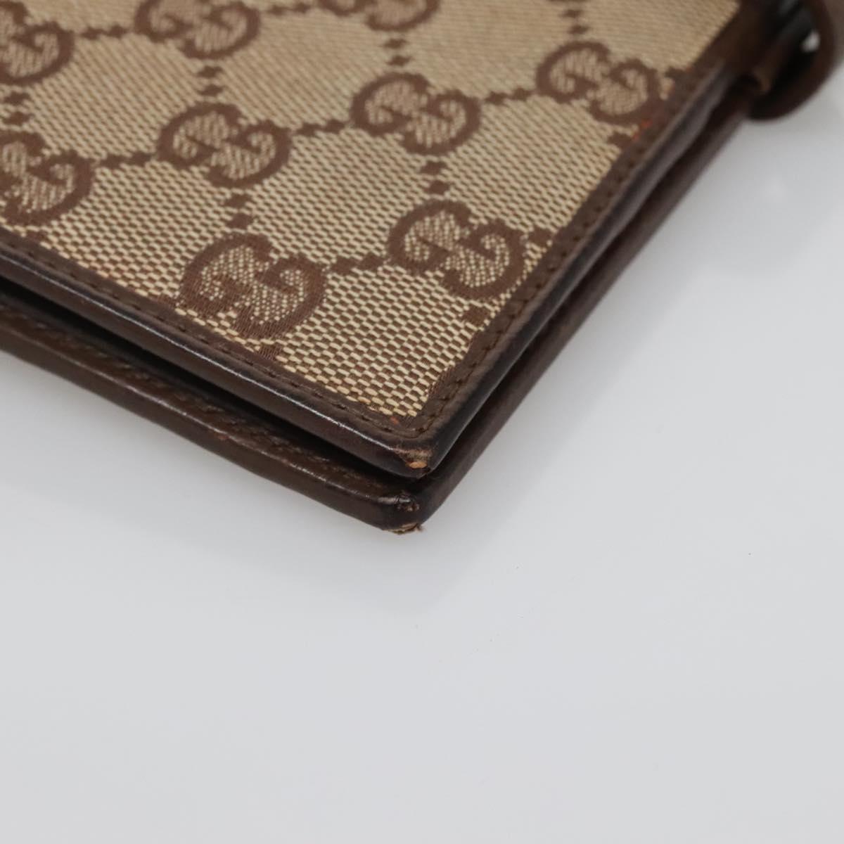 GUCCI GG Canvas Jackie Day Planner Cover Beige Silver 29961 Auth 138492
