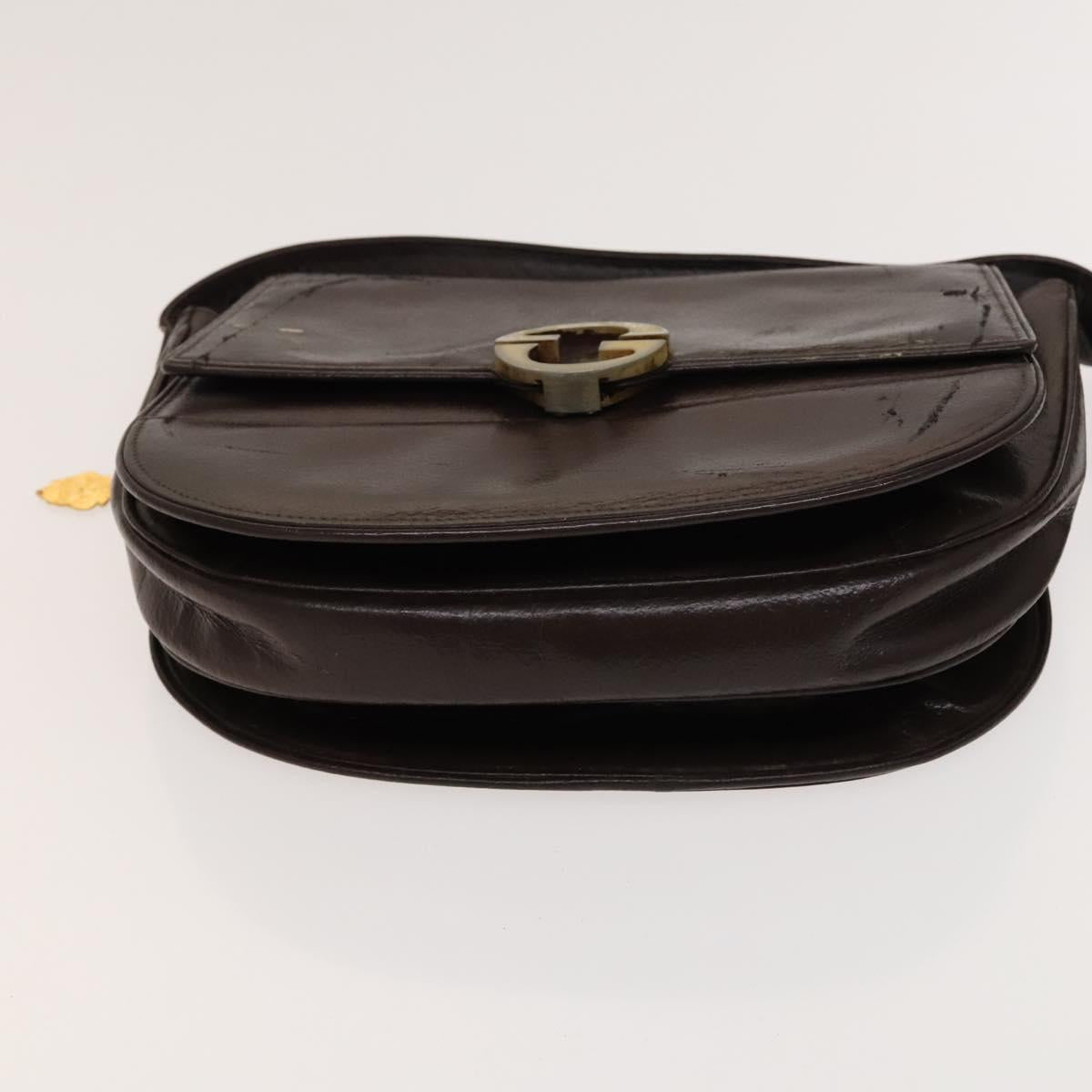 GUCCI GG Canvas Bag Leather 2Set Black Brown Auth 138508