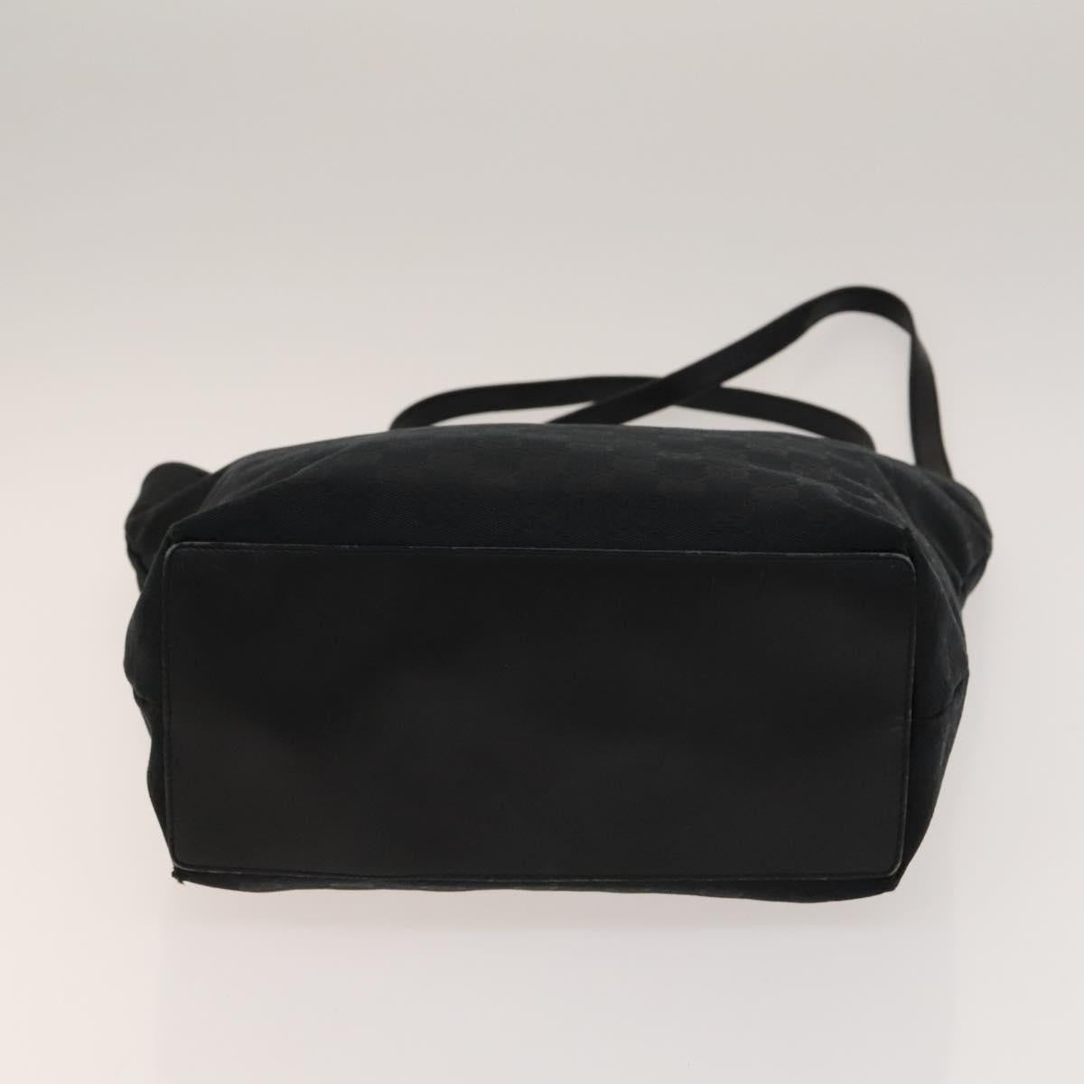 GUCCI GG Canvas Bag Leather 2Set Black Brown Auth 138508