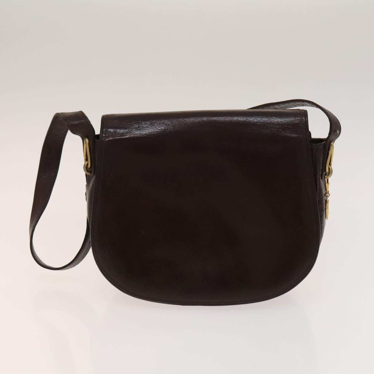 GUCCI GG Canvas Bag Leather 2Set Black Brown Auth 138508