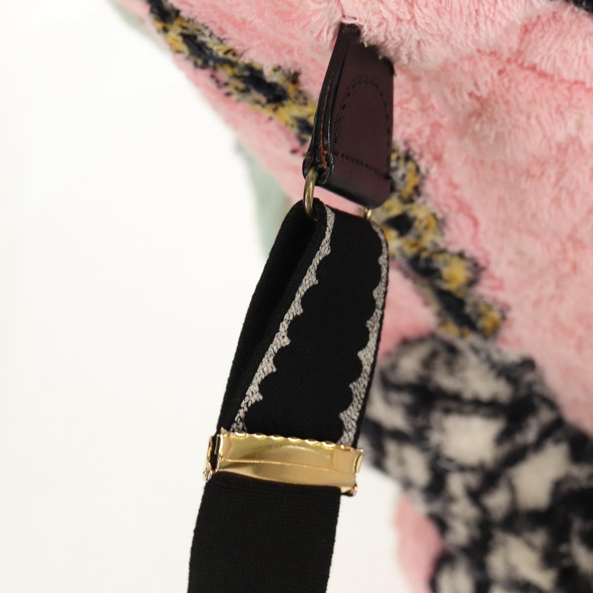 CHANEL Matelasse COCO Mark Backpack pile Pink Gold CC Auth 138517SM