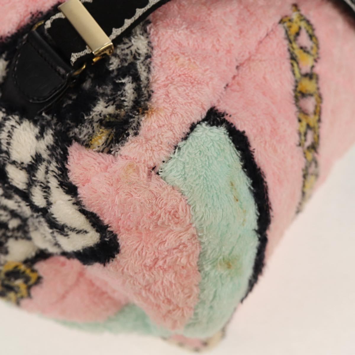 CHANEL Matelasse COCO Mark Backpack pile Pink Gold CC Auth 138517SM