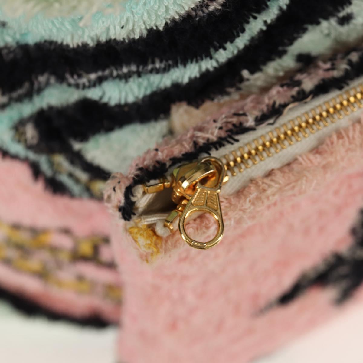 CHANEL Matelasse COCO Mark Backpack pile Pink Gold CC Auth 138517SM