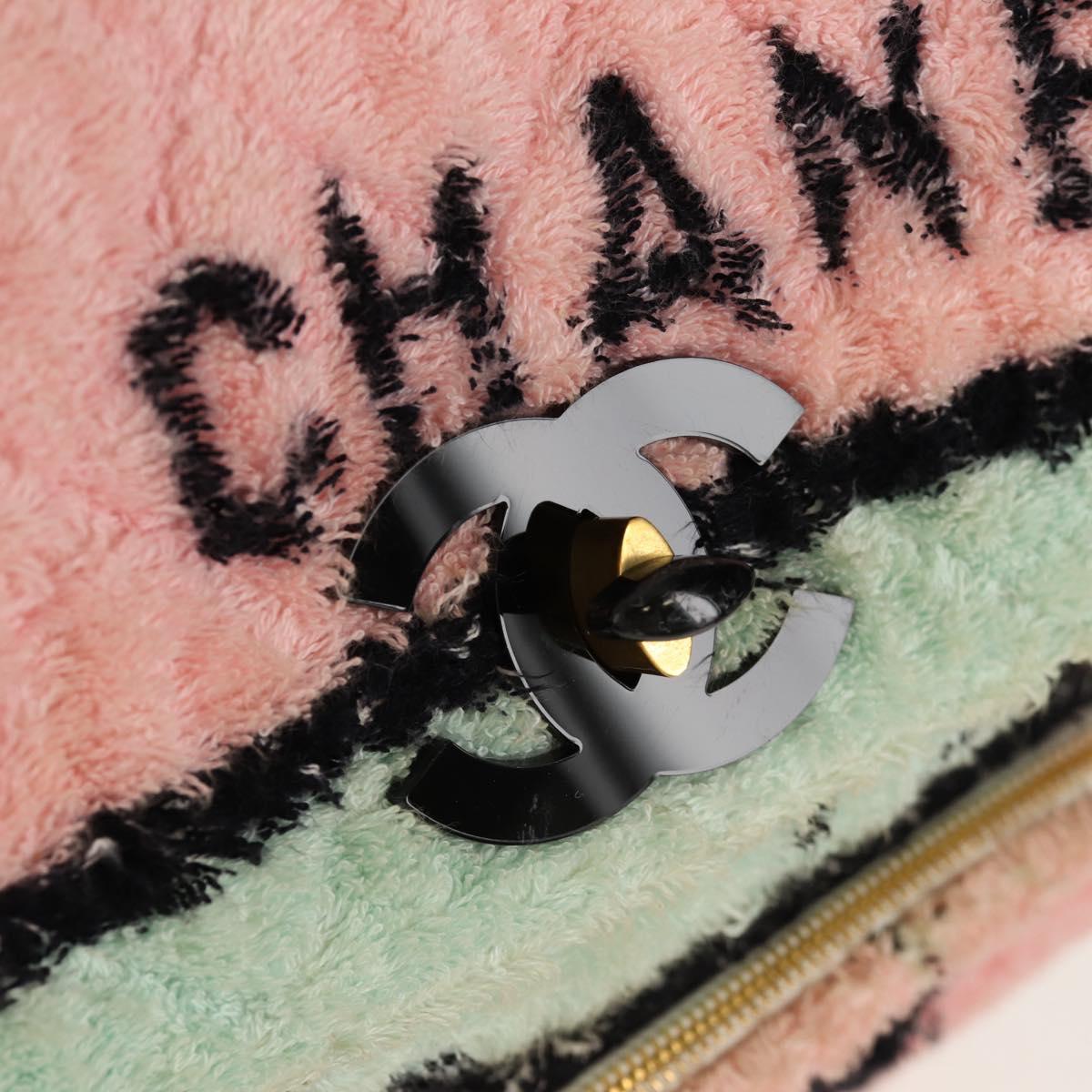 CHANEL Matelasse COCO Mark Backpack pile Pink Gold CC Auth 138517SM