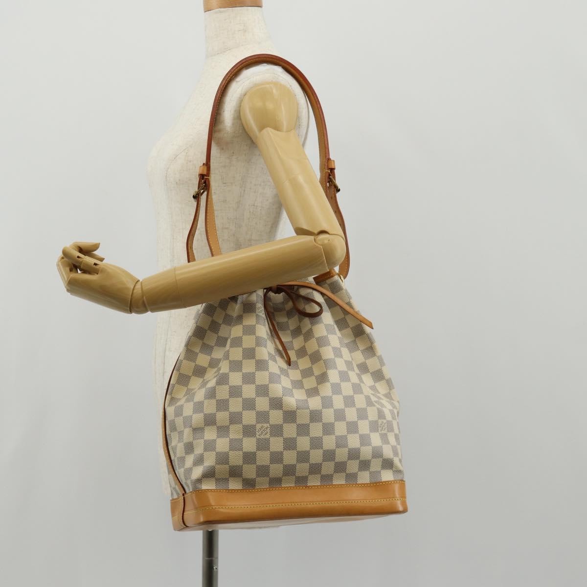LOUIS VUITTON Damier Azur Noe Shoulder Bag N42222 LV Auth 138518V