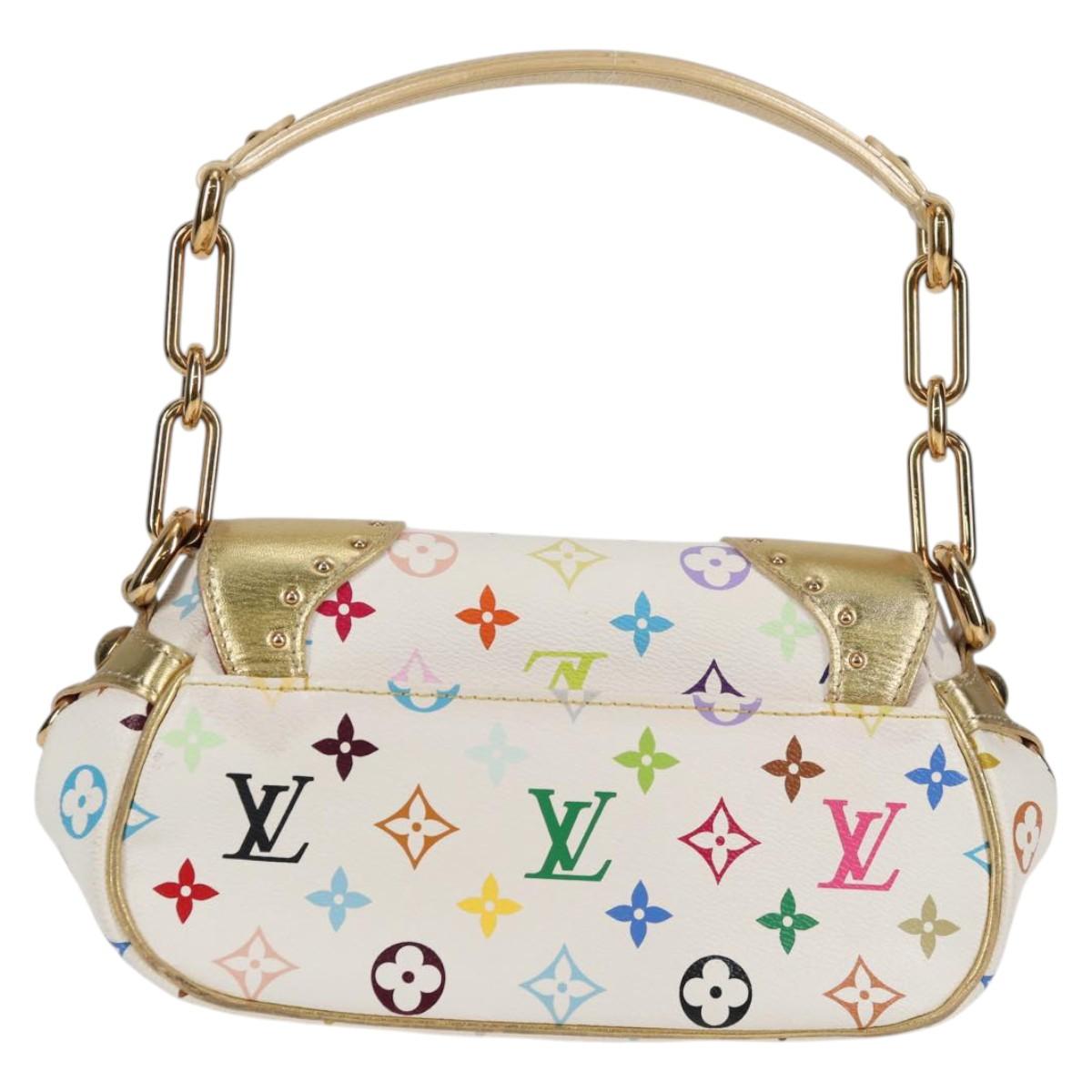 LOUIS VUITTON Monogram Multicolor Marilyn Shoulder Bag White M40206 Auth 138531A